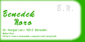 benedek moro business card