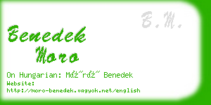 benedek moro business card